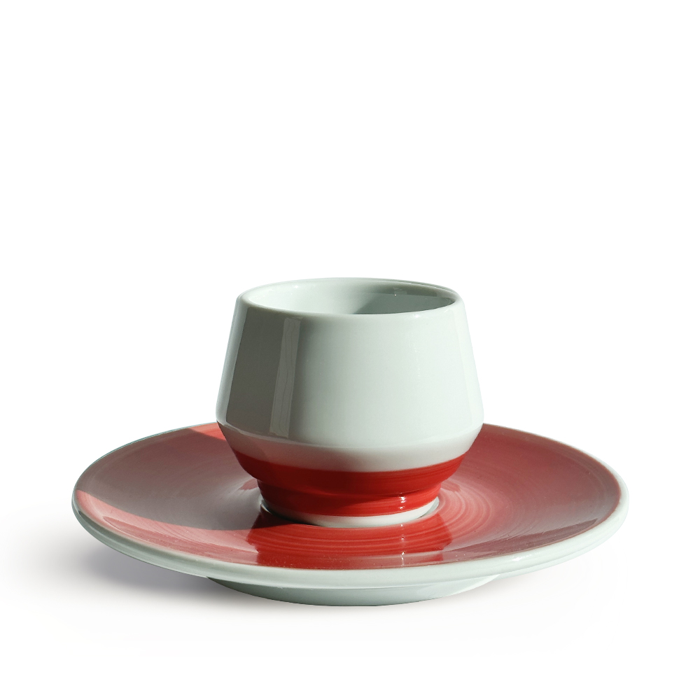 클럽하우스 마니코 에스프레소 페인티드 레드 70ml 머그컵 잔세트 - 상품 이미지