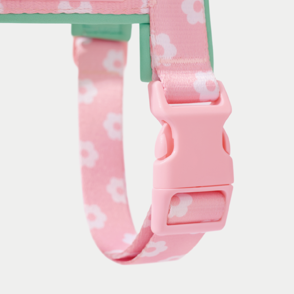 플라워 팬던트 강아지 하네스 가슴줄 소형견 중형견