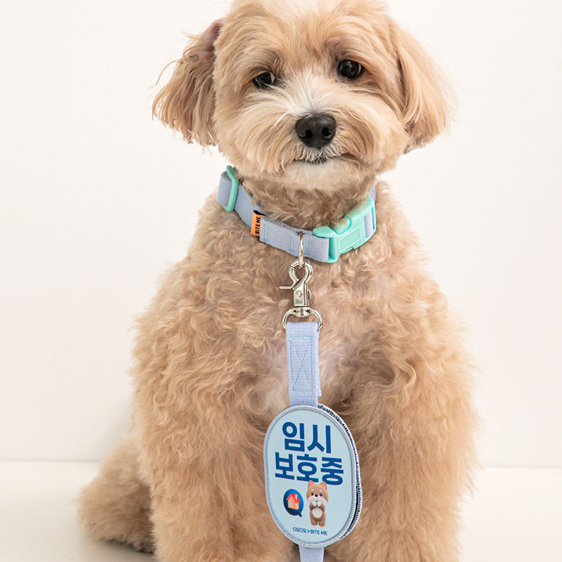 바잇미X오모오모 초경량 7g 양면 메세지 산책 와펜 인식표 (4 types) 접근금지 - 상세 이미지 4