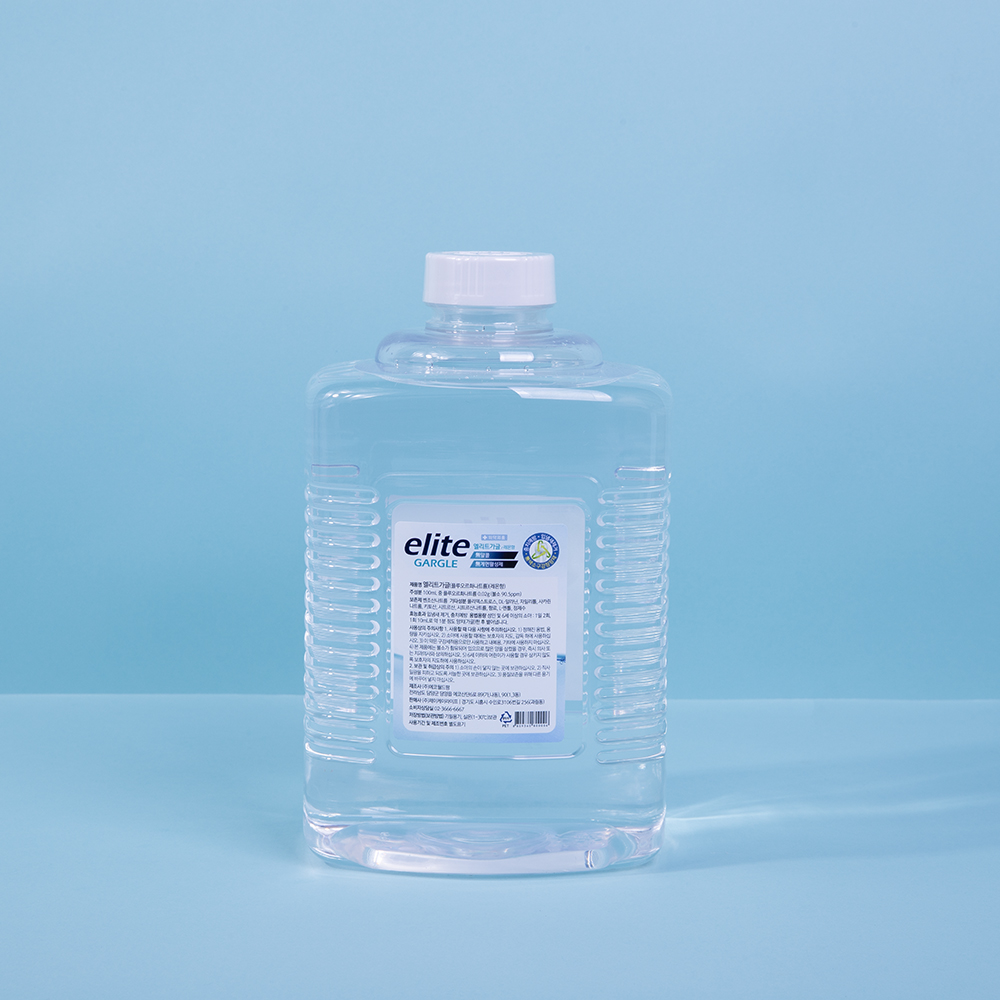 비츄인 엘리트가글 레몬향 디스펜서 호환 무알콜 무색소 대용량 구강청결제 1.5L, 6개 - 상세 이미지 3
