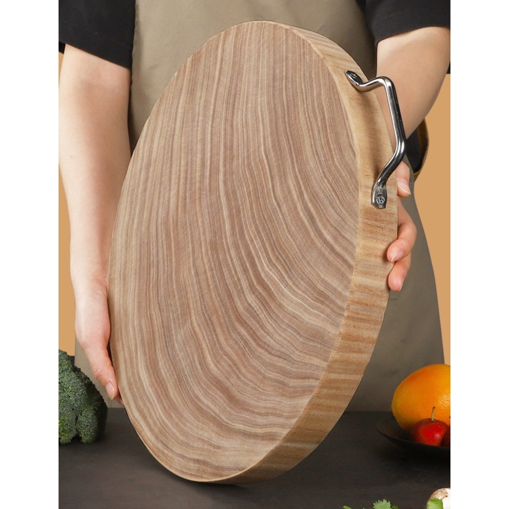 원목 향균 곰팡이방지 대형 원형 두꺼운 큰 도마 치즈플레이트 플레이팅 두께5CM - 상세 이미지 2