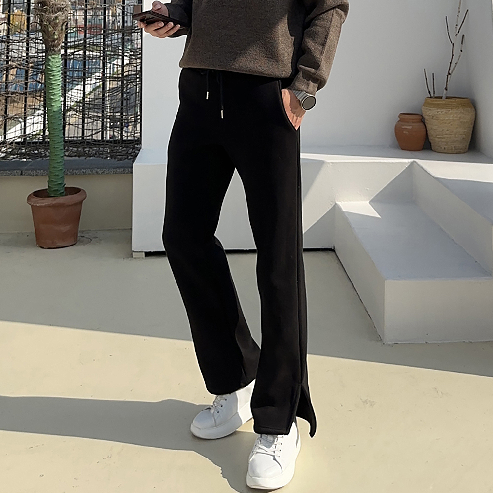 남자와이드팬츠 트레이닝 쭈리 부츠컷 바지 남자면바지