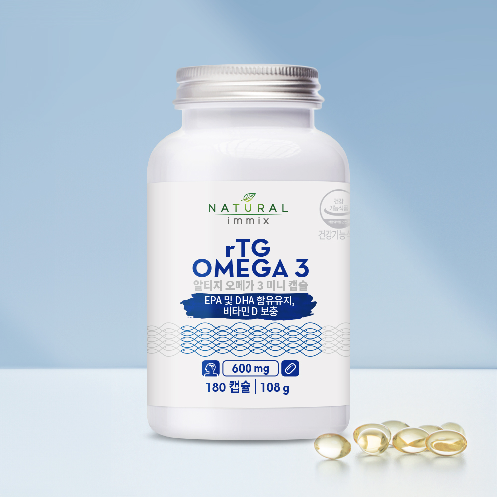 알티지 오메가3 효능 미니캡슐 600mg (3개월분) 오메가3지방산 180캡슐, 1개