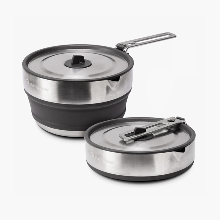 씨투써밋 디투어 팟 1.8L 백패킹 접이식 코펠 스테인레스 경량 냄비