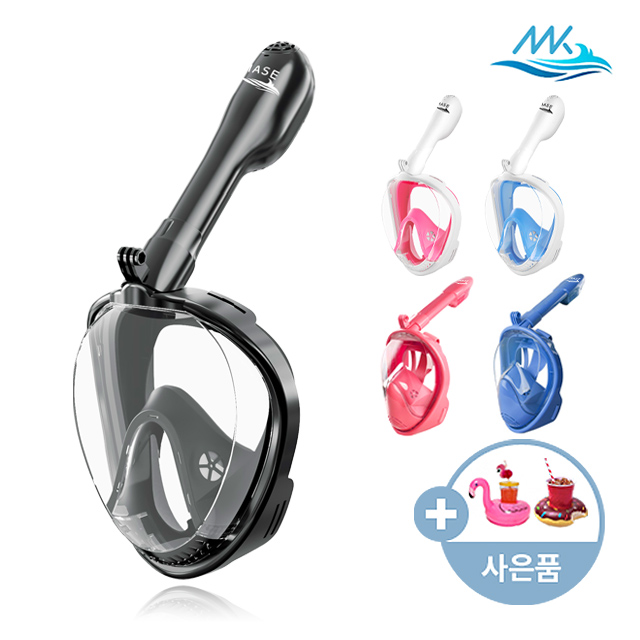 메이스 물유입방지 스노쿨링 마스크 세트 프리다이빙 장비 물놀이용 액티브 이미지 6