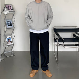 나일론팬츠 남자통바지 남자카고바지 남성세미와이드팬츠 착용 후기 | 사이즈/핏 총정리 - 상품 이미지 2