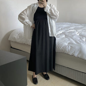 기모 목폴라 이너원피스 긴팔 레이어드 임산부옷 빅사이즈 날씬해보이는 바스... 착용 후기 | 사이즈/핏 총정리 - 상품 이미지 4