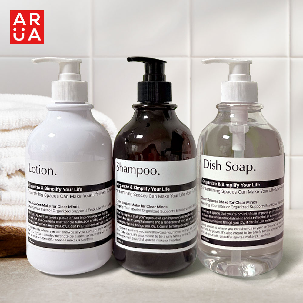 주방 세제통 주방세제 샴푸 핸드워시 손세정제 욕실 샴푸통 원형 디스펜서 화이트500ml - 상세 이미지 2