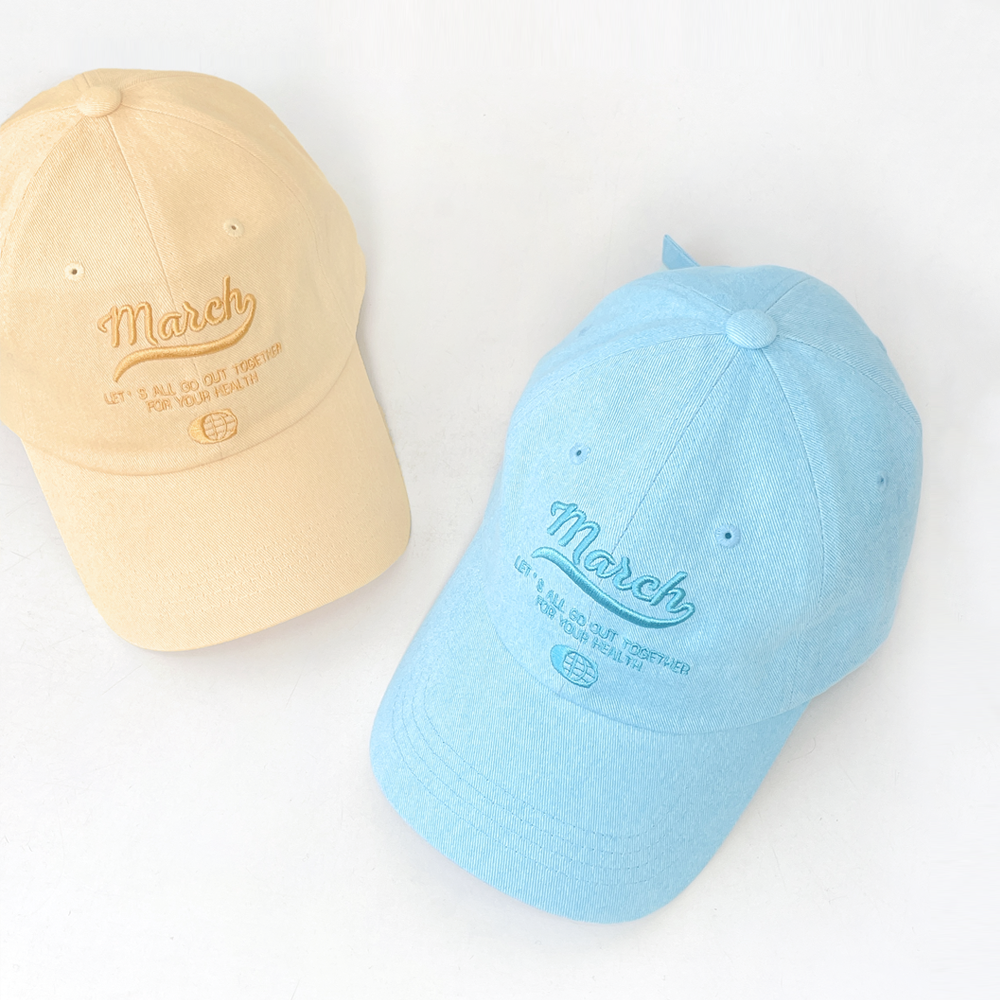 March 워싱 코튼 면 봄 여름 남자 여자 야구 볼캡 커플 모자