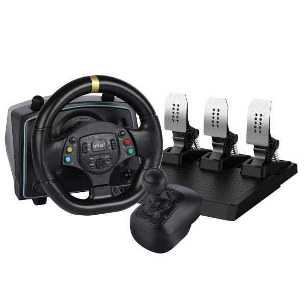 DOYO 레이싱 휠과 페달 for Xbox OneXbox Series X S PS4 PS3 PC Xinput 360 스위치안드로이드 반응형 홀 이 1080° Racing Wheel... 