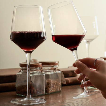 [OUHS 협력사]핸드메이드 투명도 낭트 크리스탈 와인잔 2p세트