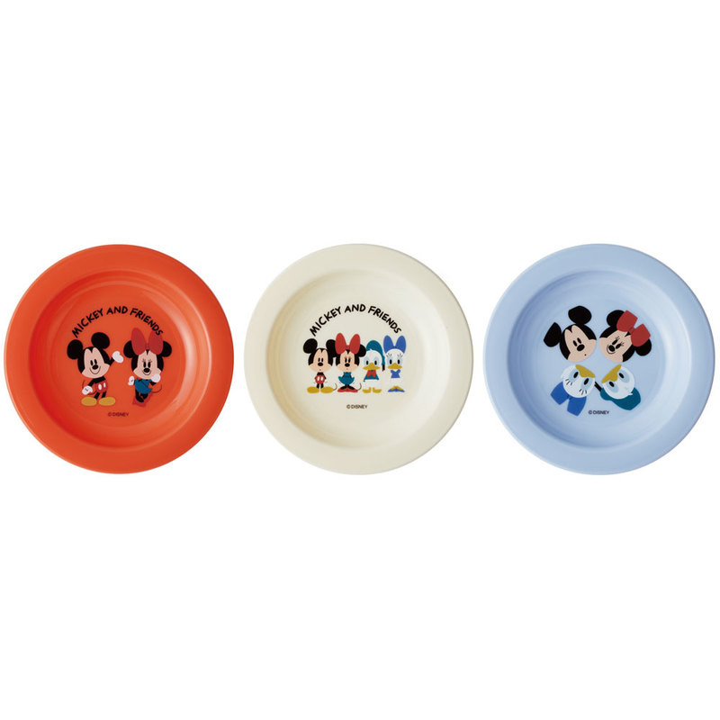 스케이터 미키마우스 캐릭터 작은 접시 3개세트 12cm P3 - 주방·식기 - 하카타몰