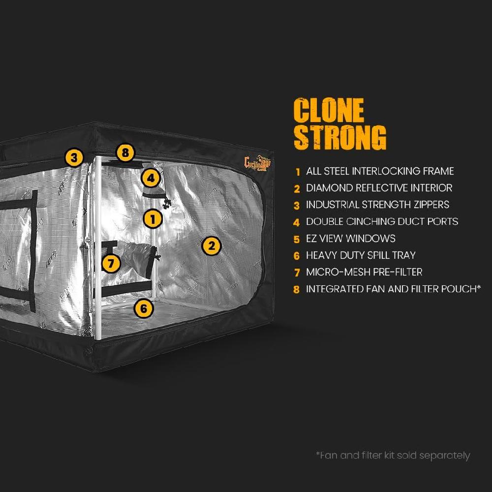 Gorilla Clone Tents 내부 마일라 필름 이미지