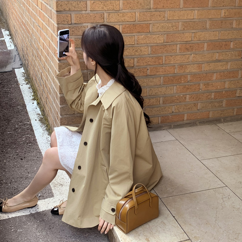베르데 루즈핏 카라 하프 바바리 자켓 jk2812 - 상세 이미지 2