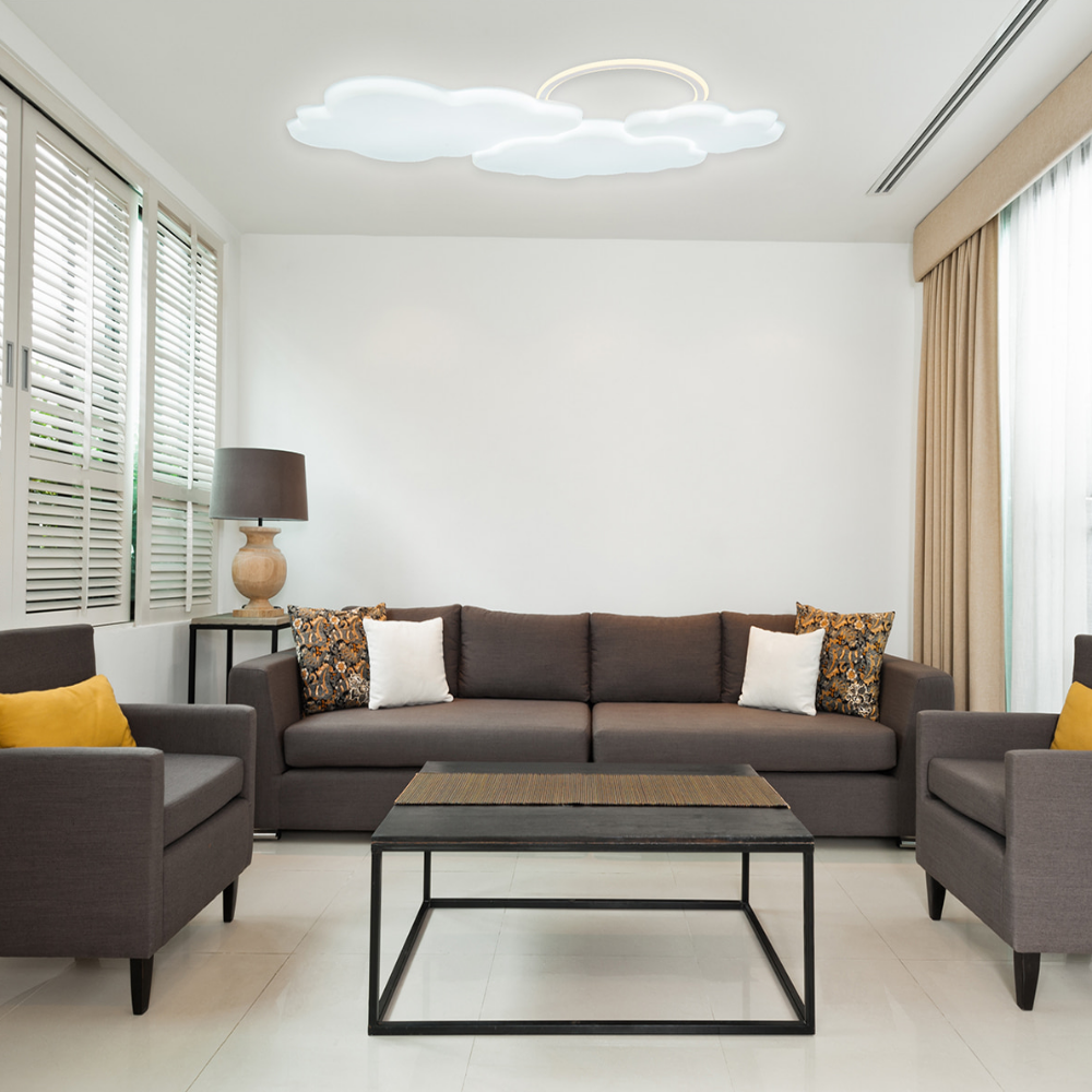 국산/KS인증/무료+당일발송 국산 LED 125W 인테리어 아파트 거실등 거실조명 화이트 이미지 3