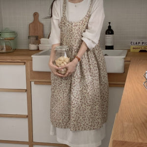 유라이 국내 제작 잔꽃 에어프런 보육교사 어린이집  빅사이즈 공주 예쁜 ... 솔직 후기 | 실제 배치 사진 포함 - 상품 이미지 2