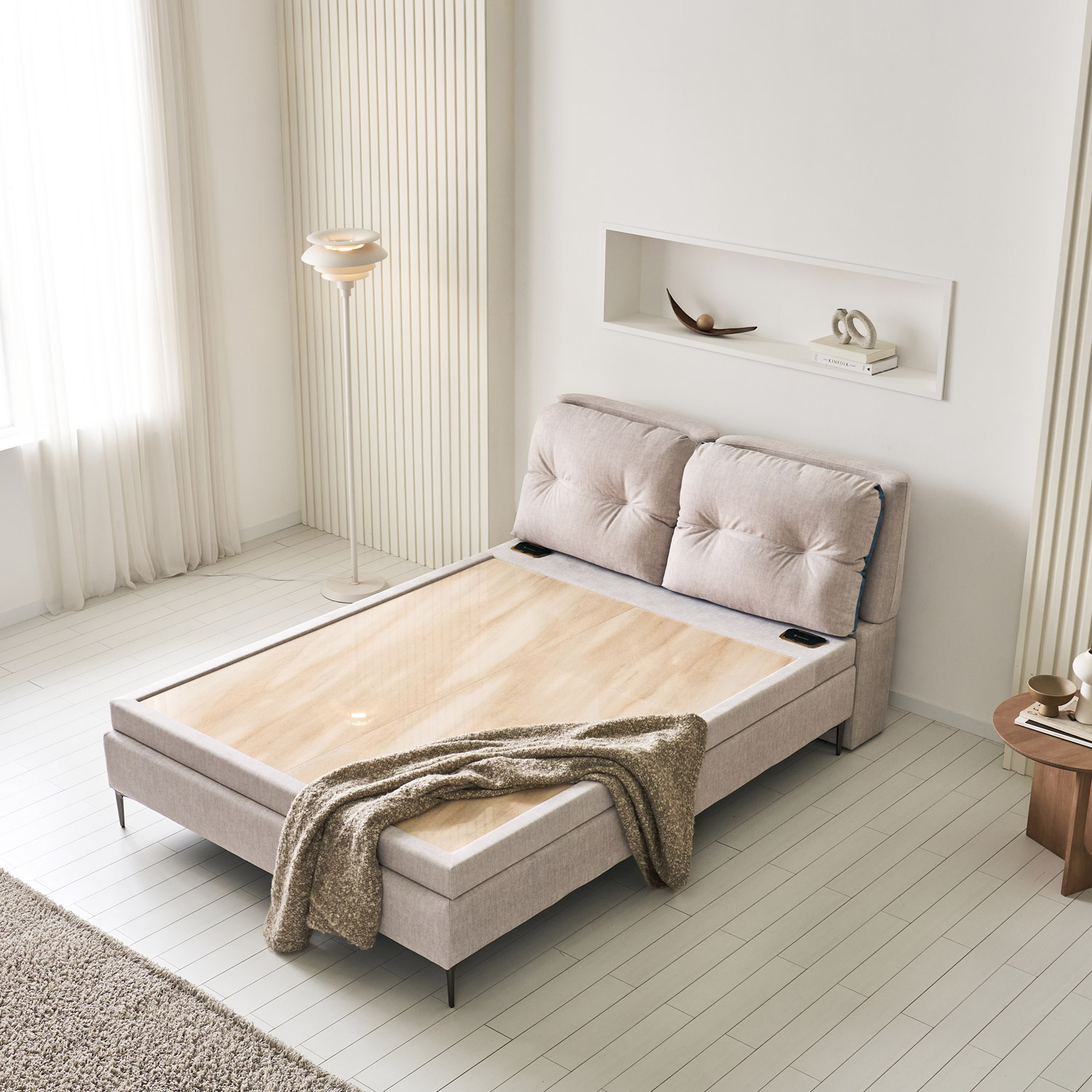 가보건강침대 황토 밀양흙침대 세라믹볼 세라믹스 돌침대 퀸 패브릭 Q루체SE - 상세 이미지 2