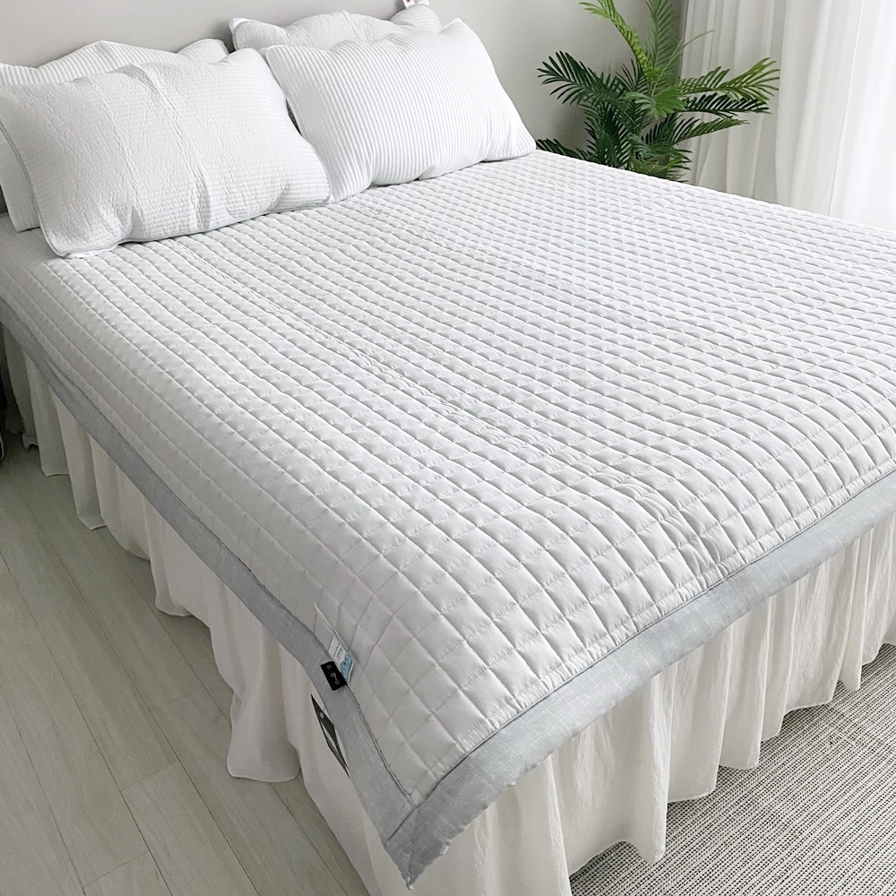 송화침장 듀라론 울트라 냉감패드 여름 슈퍼싱글 침대패드 고정밴드