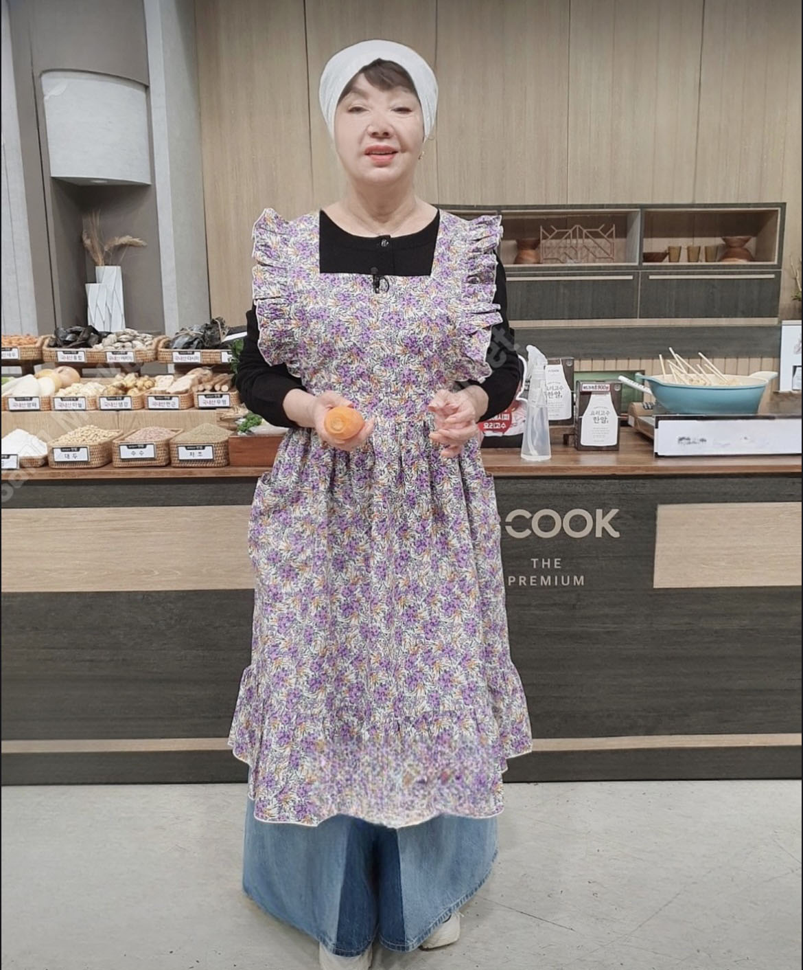 유라이 수미네 반찬 잔꽃 플라워 에이프런 프릴 공주 어린이집 보육원 꽃집 카페 국내제작 수미쌤 앞치마 6ver