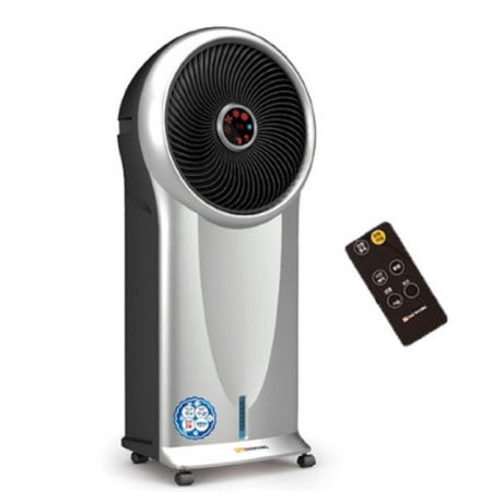 대웅 3단계 회오리 바람 파워 에어쿨러 초대형 날개없는 리모컨 냉풍기