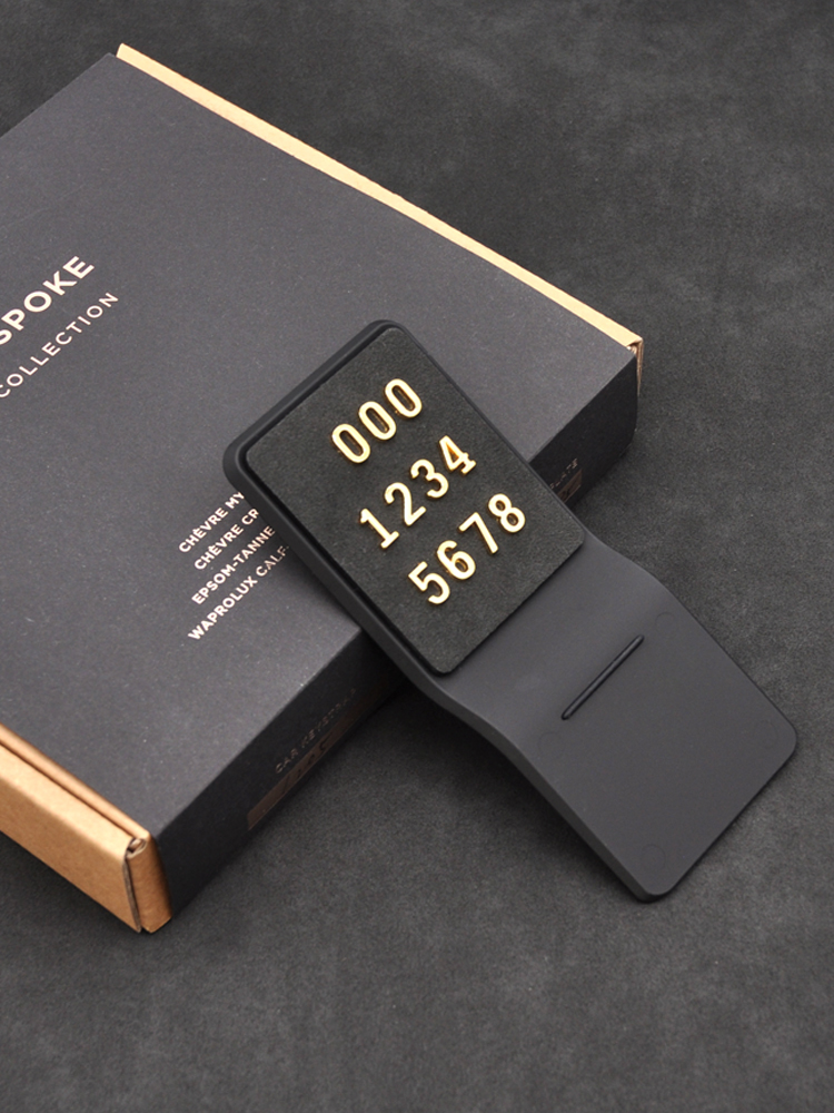 훠링 주차번호판 비스포크 가죽 자동차 전화번호판 안심번호 차량용 새차선물 블랙