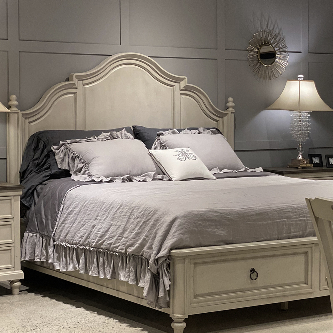 린넨 프릴 그레이 누빔 이불 커버 이스턴킹 침구 세트