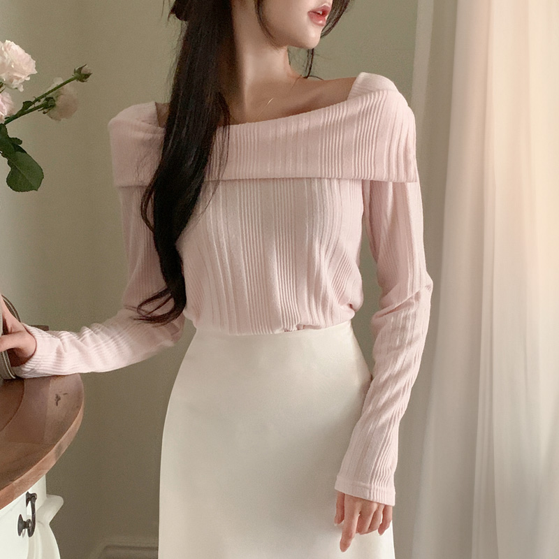 멜티드 여리핏 오프숄더 긴팔 티셔츠 ts3999 - 상세 이미지 4