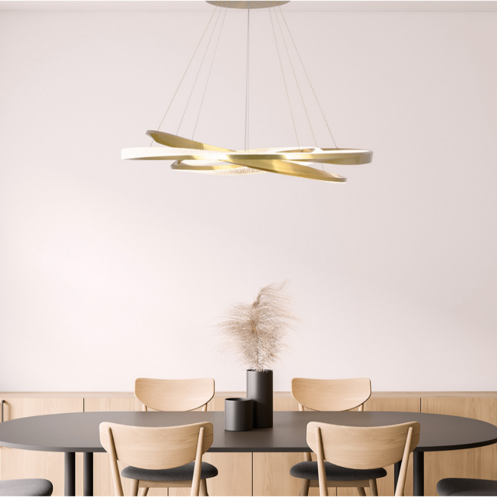 국산/KS인증/무료+당일발송 국산 LED 180W 크리스탈 아파트 원형 거실등 거실조명 골드 - 상세 이미지 3