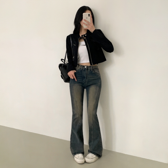[🌺봄시즌🌺/기장선택] 클래스 완벽라인 절개 부츠컷 청바지 딥워싱 부츠컷 데님팬츠 상세 이미지 25