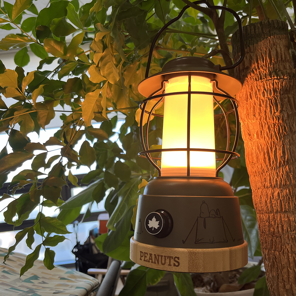 로고스 스누피 LED 랜턴 캠핑 충전식 휴대용 차박 조명 호롱불 무드등