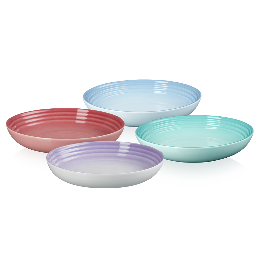 (르크루제) 파스타샐러드볼 22cm 4P세트-파스텔 - 메인 이미지