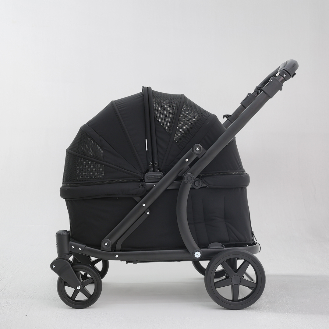 폼포라펫 클래식 웨건 애견 강아지유모차 펫웨건 다견 저상형 개모차