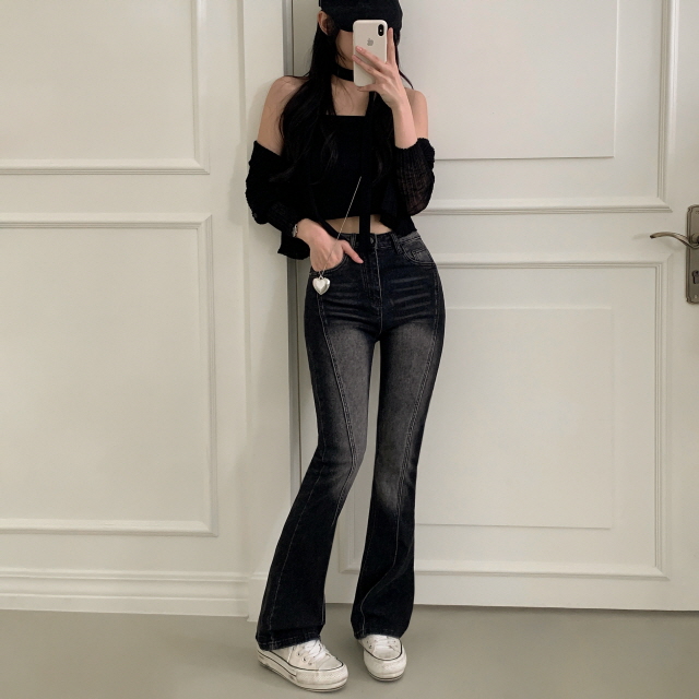 [🌺봄시즌🌺/기장선택] 클래스 완벽라인 절개 부츠컷 청바지 딥워싱 부츠컷 데님팬츠 상세 이미지 54