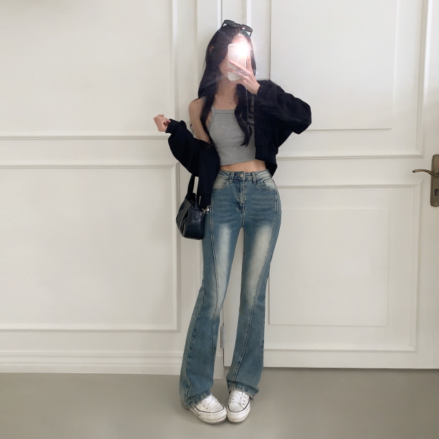[🌺봄시즌🌺/기장선택] 클래스 완벽라인 절개 부츠컷 청바지 딥워싱 부츠컷 데님팬츠 상세 이미지 17