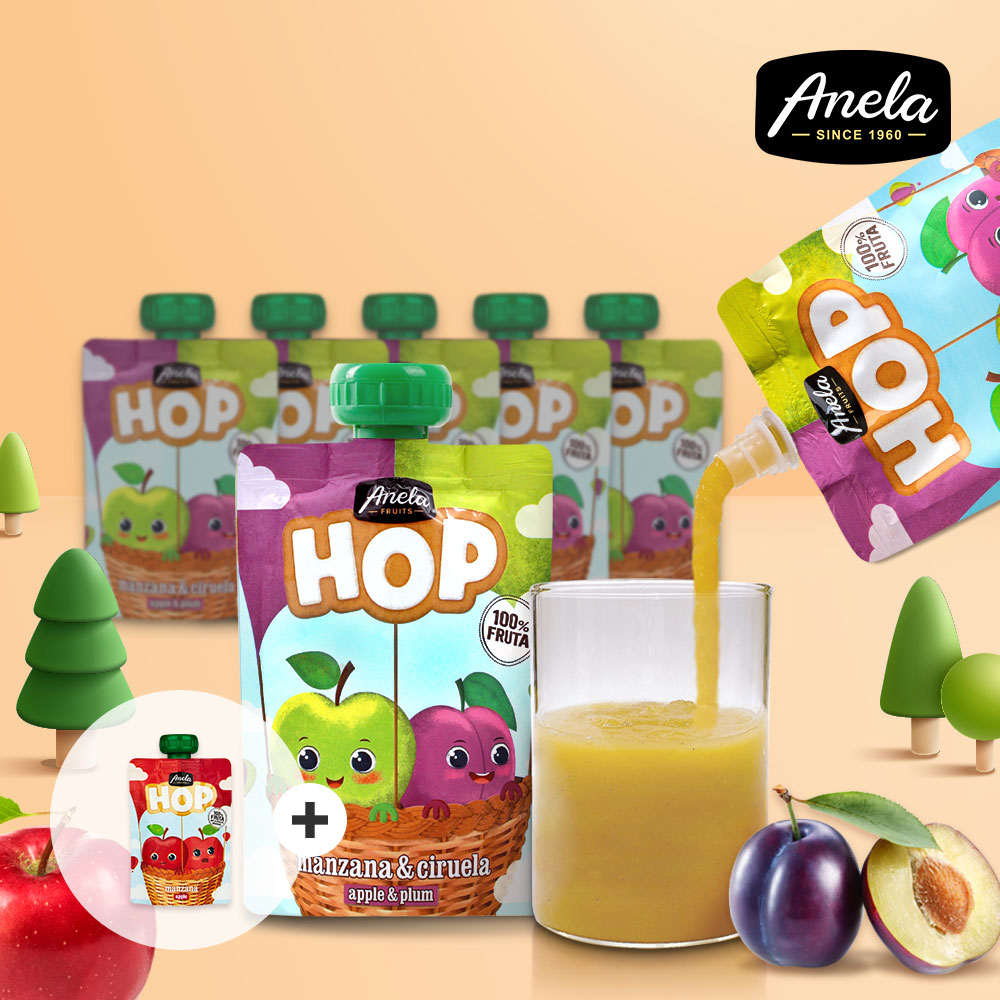 짜먹는 아넬라 HOP 생푸룬 과일퓨레 7팩+1팩