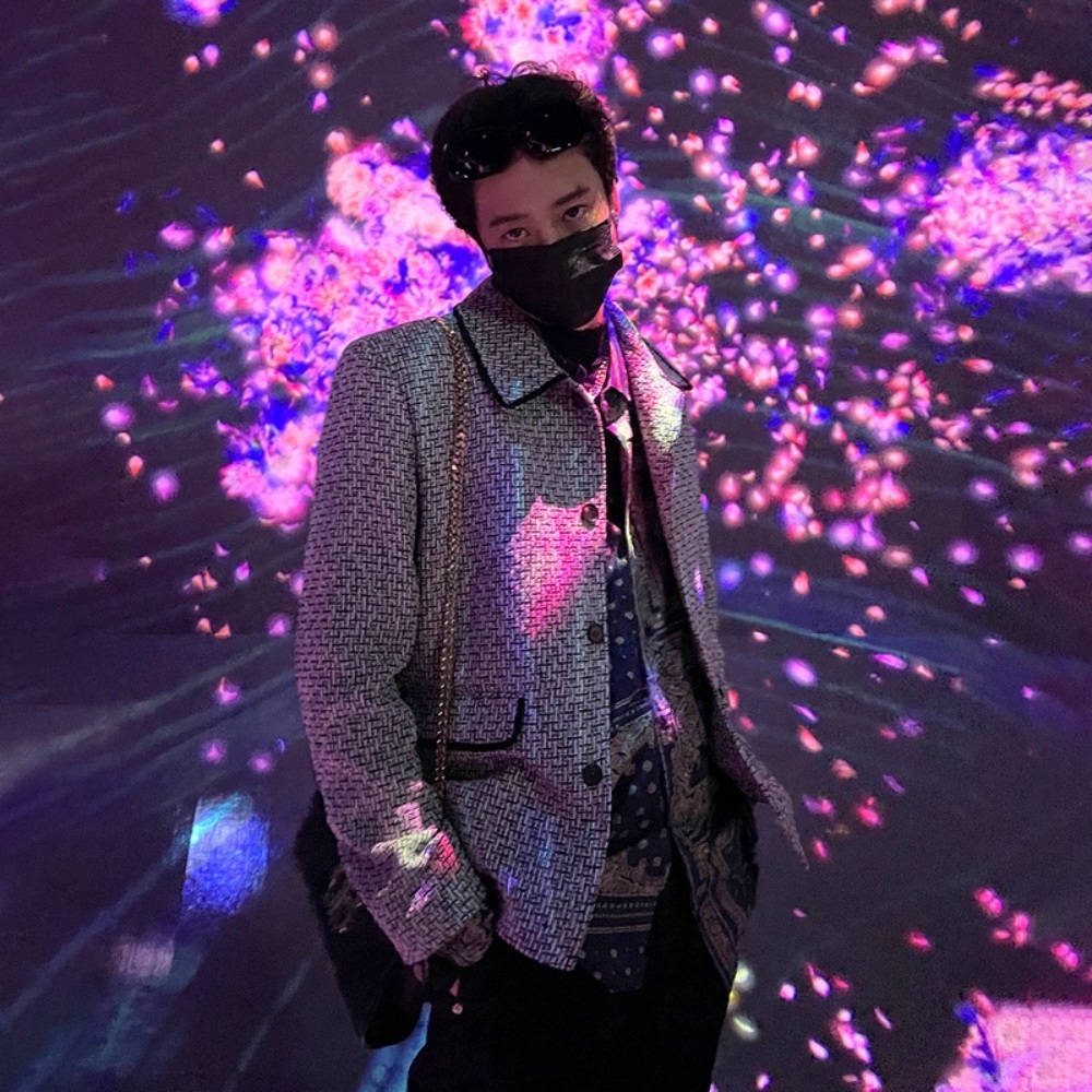 남자 명품느낌 고퀄 그레이 트위드자켓 캐주얼 정장 연예인 하객 패션 코디 남친룩 훈남 - 상세 이미지 4