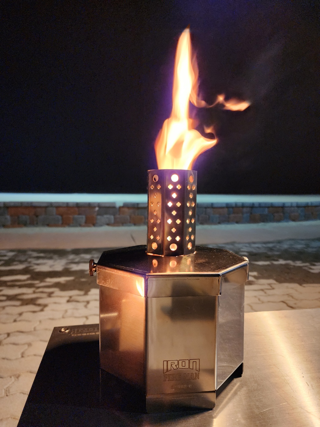 아이언디자인 아궁이 에탄올/알콜/펠릿 이중연소 올스텐 소형 불멍 캠핑 스토브