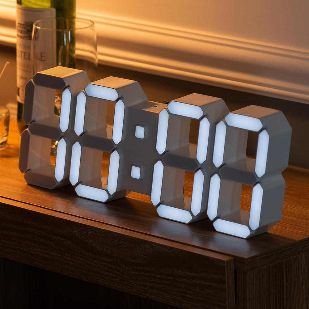 플라이토 코드리스 무선 인테리어 3D LED 벽시계 38cm 2종+건전지3개 이미지 4