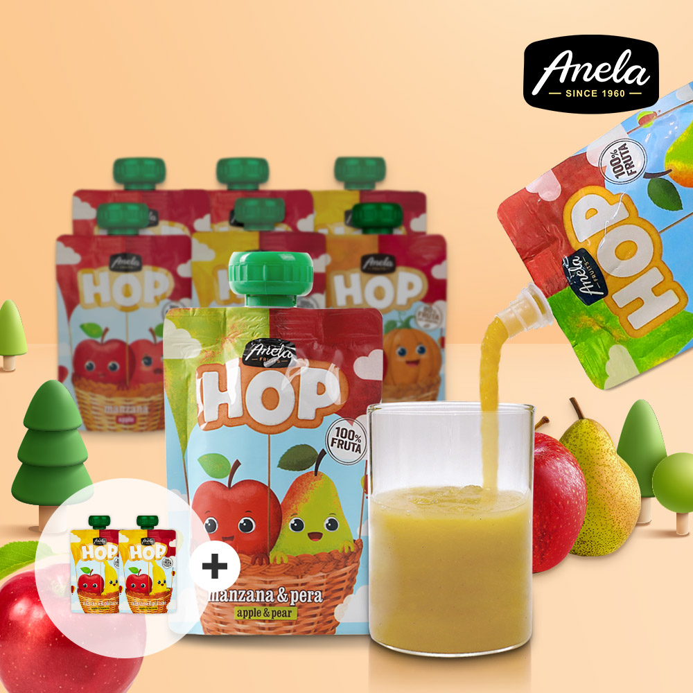 아넬라 짜먹는 아기 과일퓨레 HOP 8팩 시작과일 A+2팩