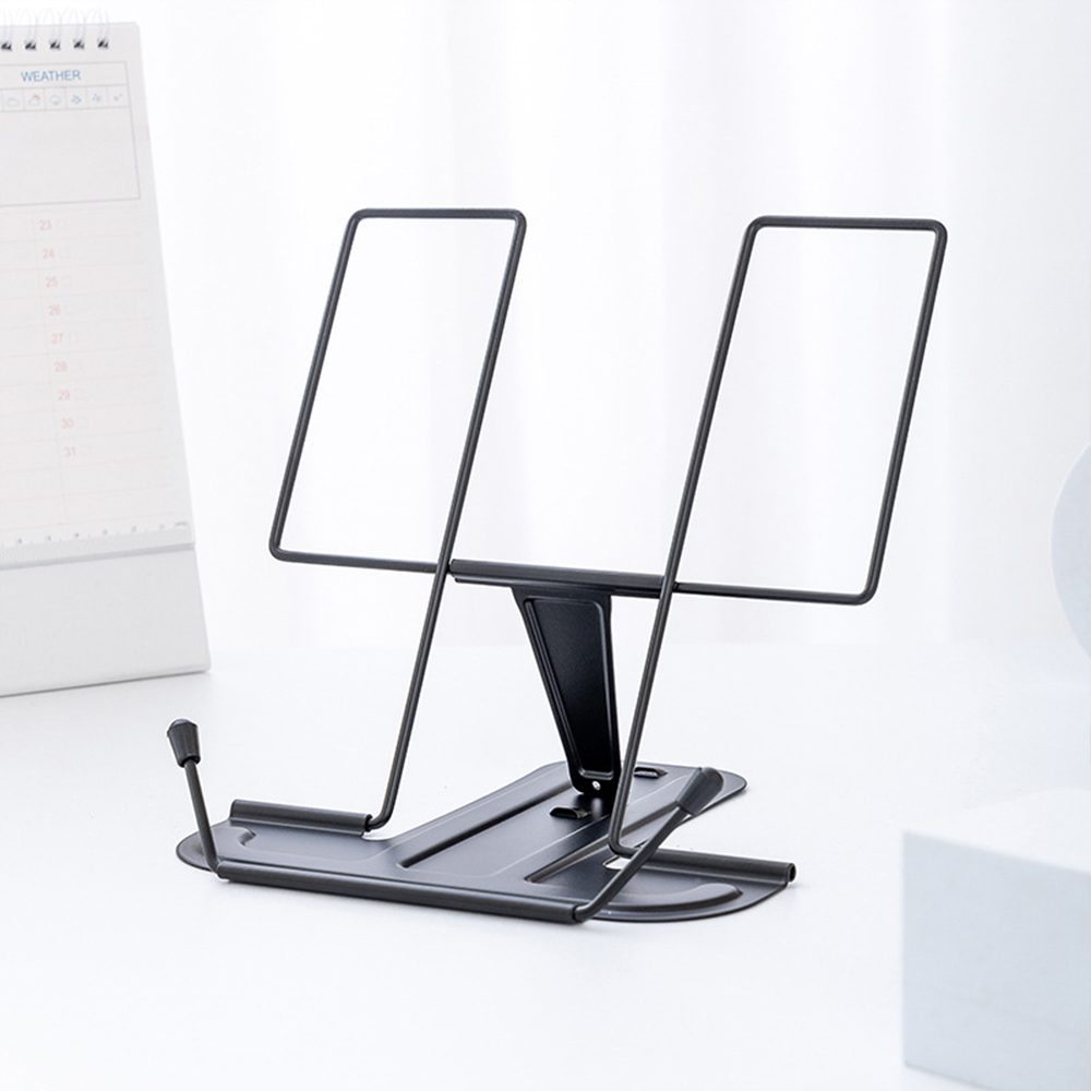 휴대용 책거치대 북스탠드 철제 독서 받침대 각도조절 접이식 태블릿 패드 - 상세 이미지 2