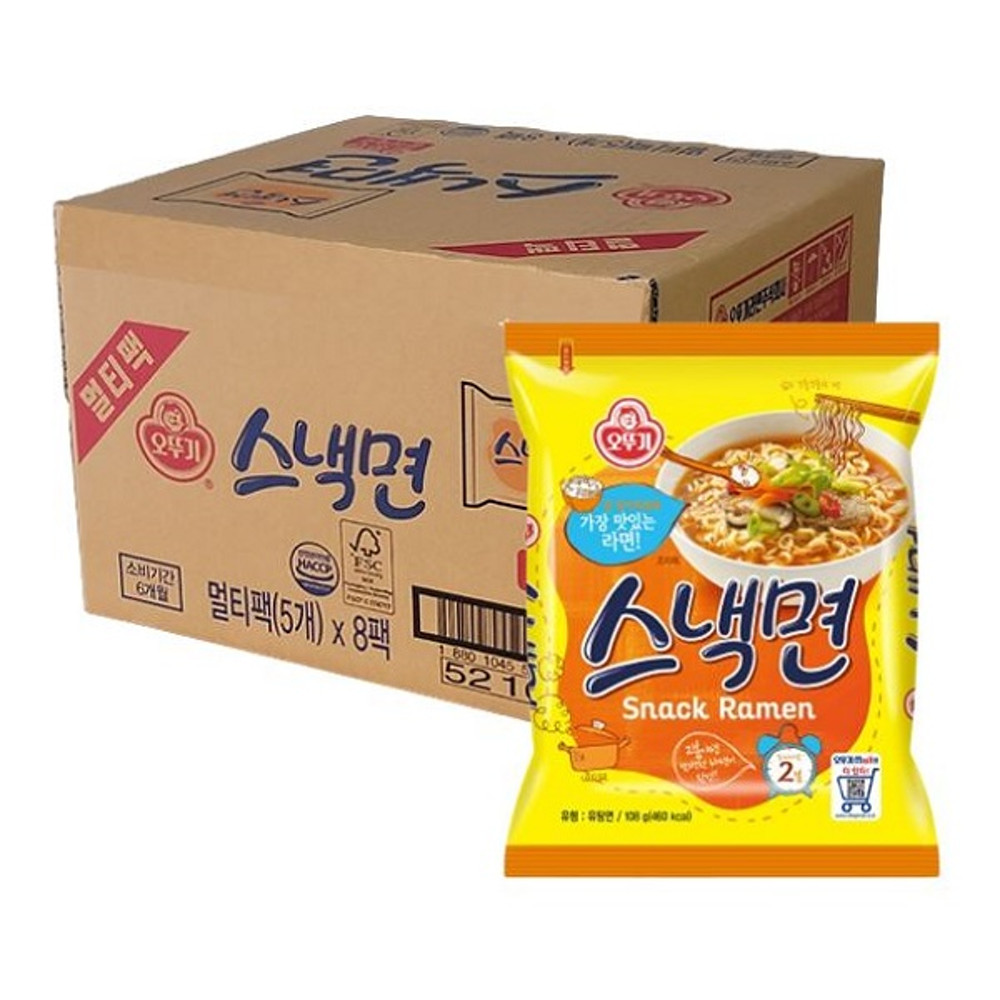 오뚜기 스낵면 108g x 40개 박스 도매 대용량 식자재 탕비실 40입 40봉 - 상품 이미지