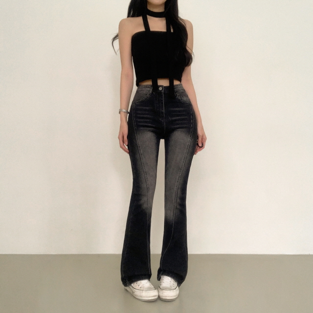 [🌺봄시즌🌺/기장선택] 클래스 완벽라인 절개 부츠컷 청바지 딥워싱 부츠컷 데님팬츠 상세 이미지 49