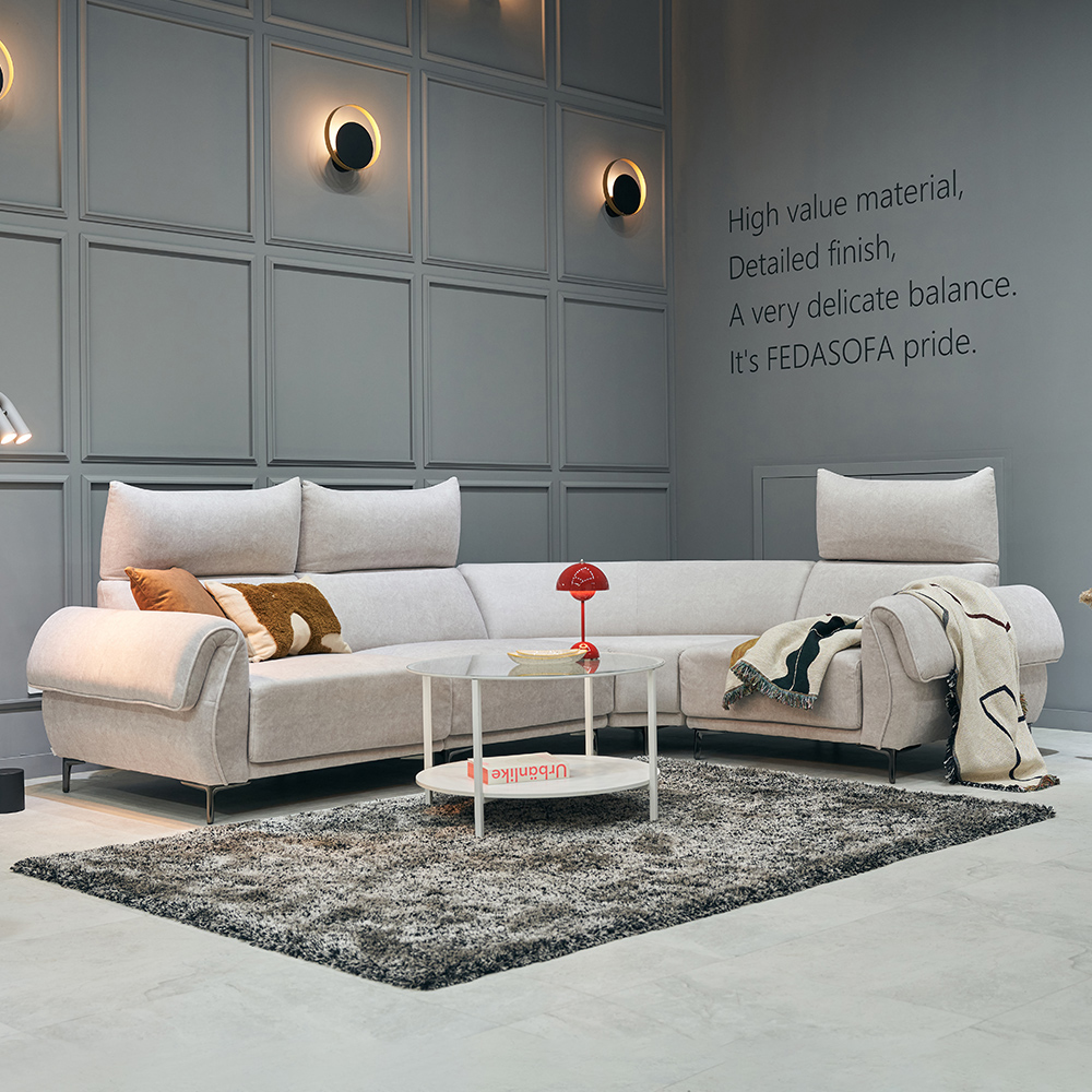 페다 로엔 아쿠아텍스 패브릭 코너 소파 5인용