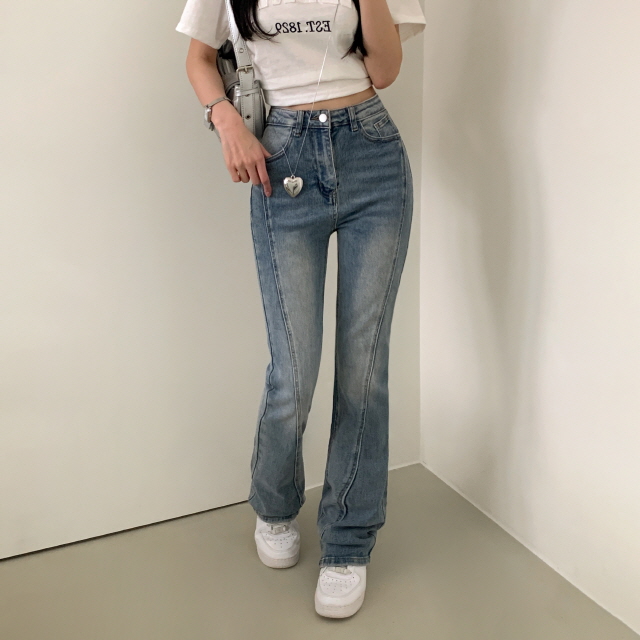 [🌺봄시즌🌺/기장선택] 클래스 완벽라인 절개 부츠컷 청바지 딥워싱 부츠컷 데님팬츠 상세 이미지 9