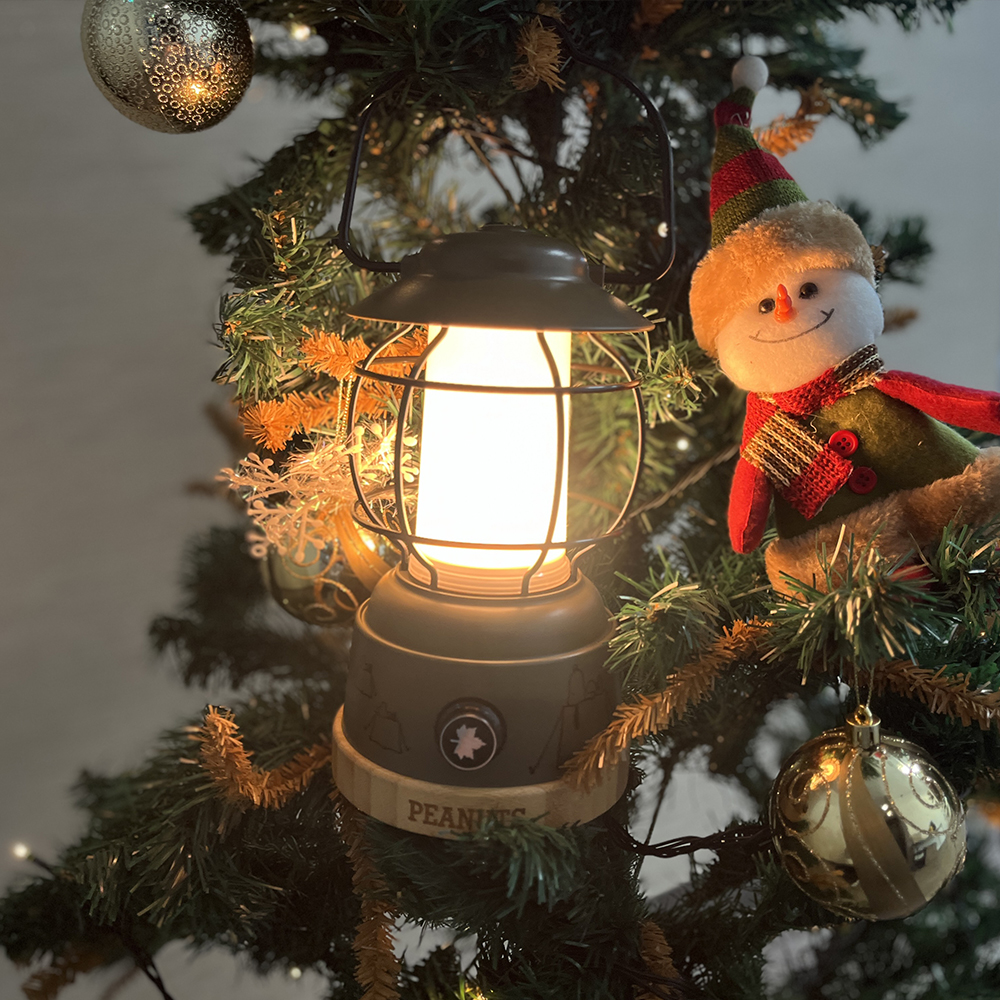 로고스 스누피 LED 랜턴 캠핑 충전식 휴대용 차박 조명 호롱불 무드등