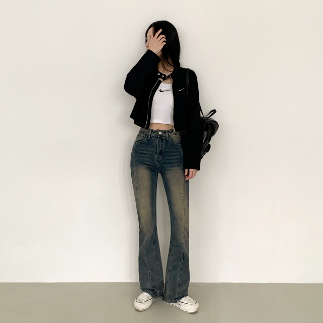[🌺봄시즌🌺/기장선택] 클래스 완벽라인 절개 부츠컷 청바지 딥워싱 부츠컷 데님팬츠 상세 이미지 28