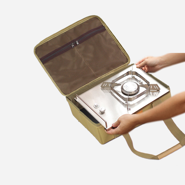 KOOLMAN 쿨맨 캠핑 IGT 플랫 버너 하드케이스 수납 가방 아이보리