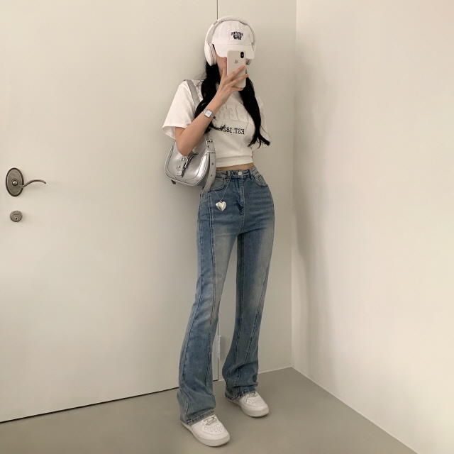 [🌺봄시즌🌺/기장선택] 클래스 완벽라인 절개 부츠컷 청바지 딥워싱 부츠컷 데님팬츠 상세 이미지 8