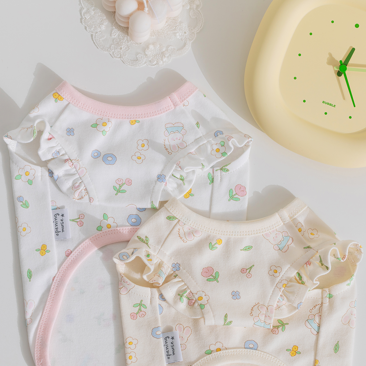 오프닝뮤즈 데이지바니 티셔츠 오가닉 프릴 강아지옷 강아지실내복 애견옷 제품 이미지