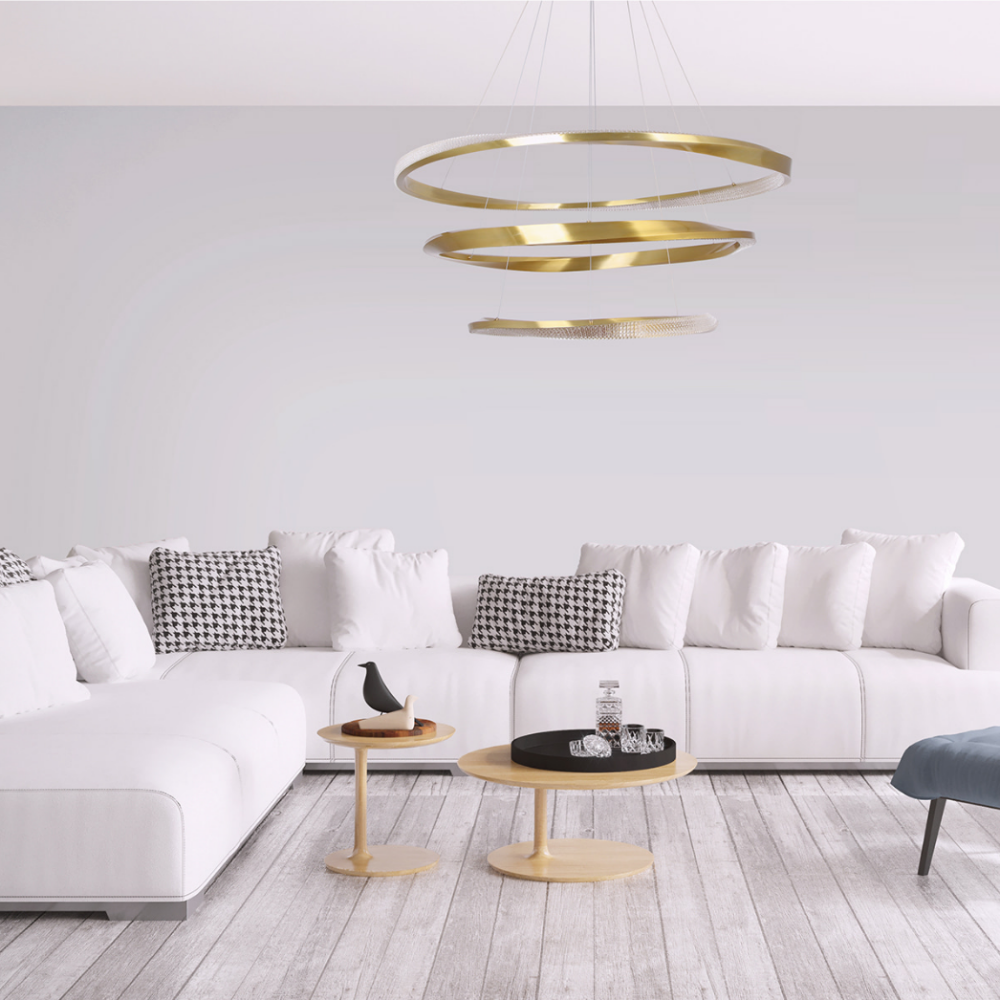국산/KS인증/무료+당일발송 국산 LED 180W 크리스탈 아파트 원형 거실등 거실조명 골드 - 상세 이미지 4